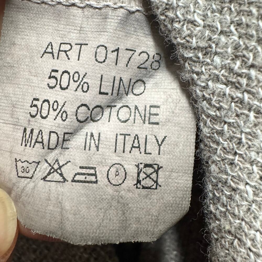 Meo Meli Italy Linen Cotton Lagenlook Balloon Pants Sz M/L Gray Elastic Waist - Picture 14 of 14